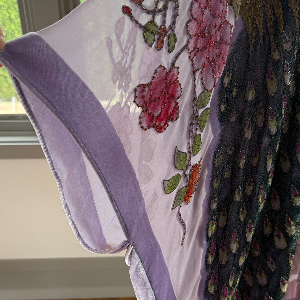 Floral Kimono with Fringe - Picture 9 of 14